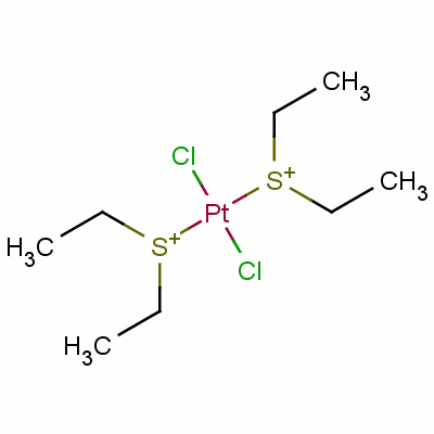 反式双(二乙基硫)二氯化铂(II)